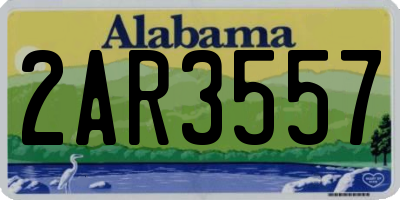 AL license plate 2AR3557