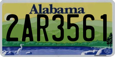 AL license plate 2AR3561