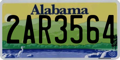 AL license plate 2AR3564