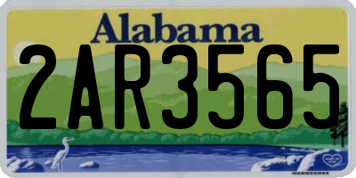 AL license plate 2AR3565