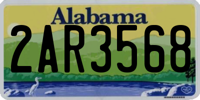 AL license plate 2AR3568
