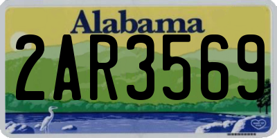 AL license plate 2AR3569