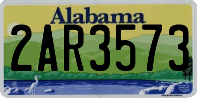 AL license plate 2AR3573