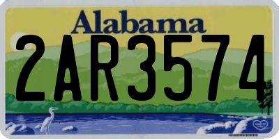 AL license plate 2AR3574