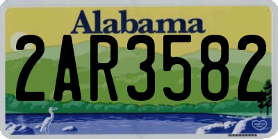 AL license plate 2AR3582