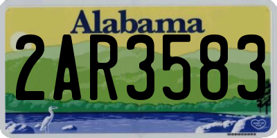 AL license plate 2AR3583