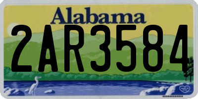 AL license plate 2AR3584