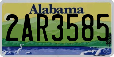 AL license plate 2AR3585
