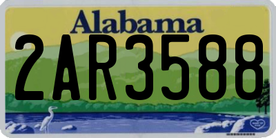 AL license plate 2AR3588