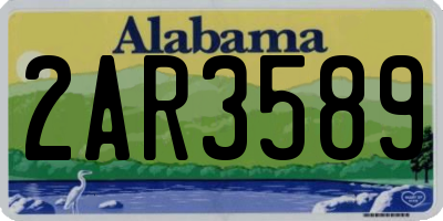 AL license plate 2AR3589