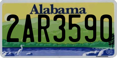 AL license plate 2AR3590