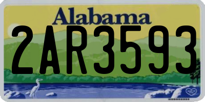 AL license plate 2AR3593