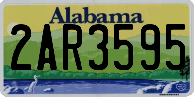 AL license plate 2AR3595