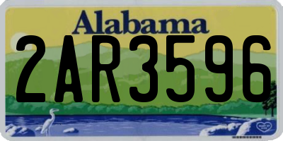 AL license plate 2AR3596