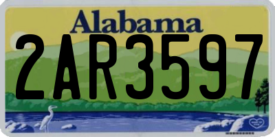 AL license plate 2AR3597