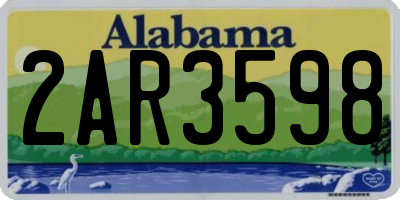 AL license plate 2AR3598