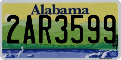 AL license plate 2AR3599