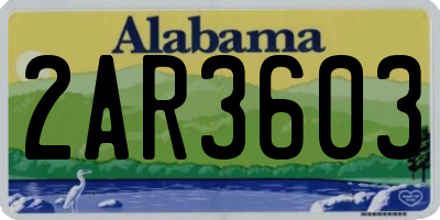 AL license plate 2AR3603