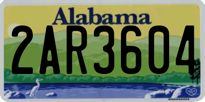 AL license plate 2AR3604