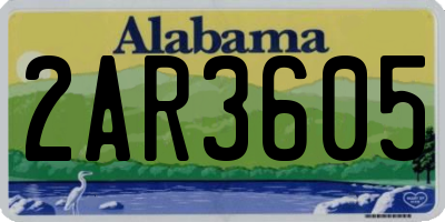 AL license plate 2AR3605