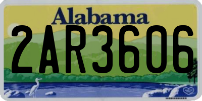 AL license plate 2AR3606
