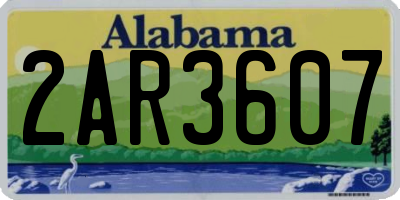 AL license plate 2AR3607