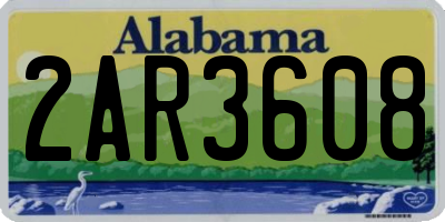 AL license plate 2AR3608