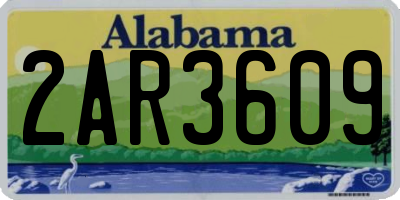 AL license plate 2AR3609