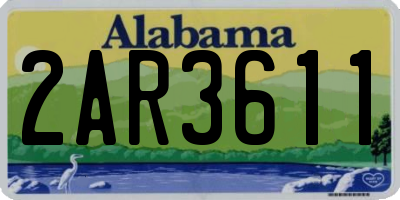 AL license plate 2AR3611