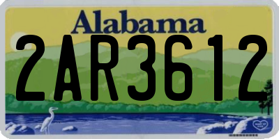 AL license plate 2AR3612