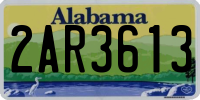AL license plate 2AR3613