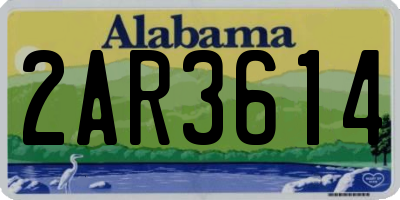 AL license plate 2AR3614
