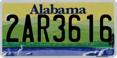 AL license plate 2AR3616