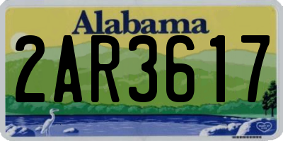 AL license plate 2AR3617