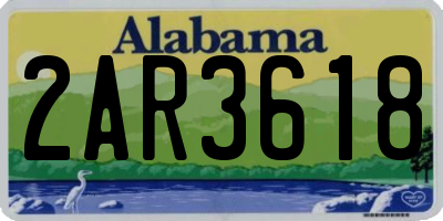 AL license plate 2AR3618