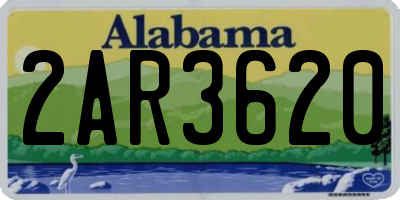 AL license plate 2AR3620