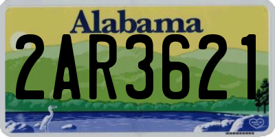 AL license plate 2AR3621