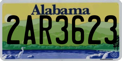 AL license plate 2AR3623