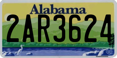 AL license plate 2AR3624