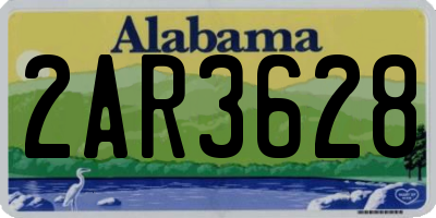 AL license plate 2AR3628