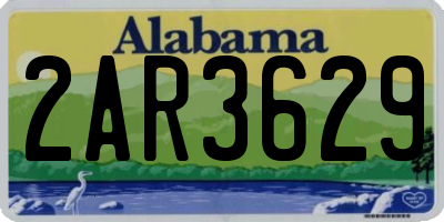 AL license plate 2AR3629