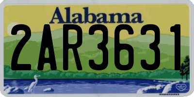 AL license plate 2AR3631