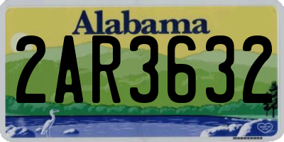 AL license plate 2AR3632