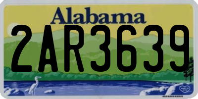 AL license plate 2AR3639