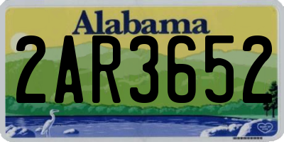 AL license plate 2AR3652