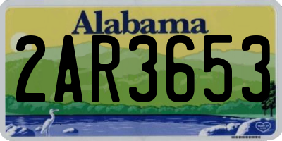 AL license plate 2AR3653