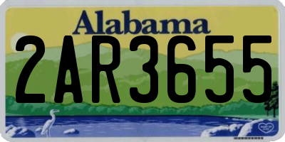 AL license plate 2AR3655