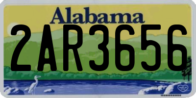 AL license plate 2AR3656