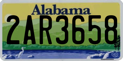 AL license plate 2AR3658