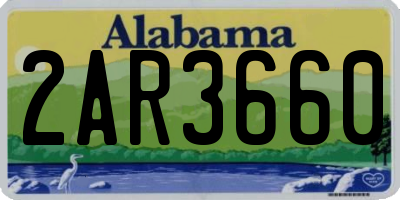 AL license plate 2AR3660